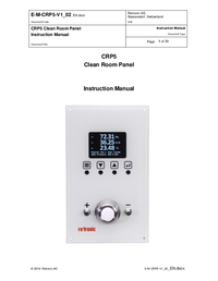 Thumbnail of document Manual - CRP5 Clean Room Panel